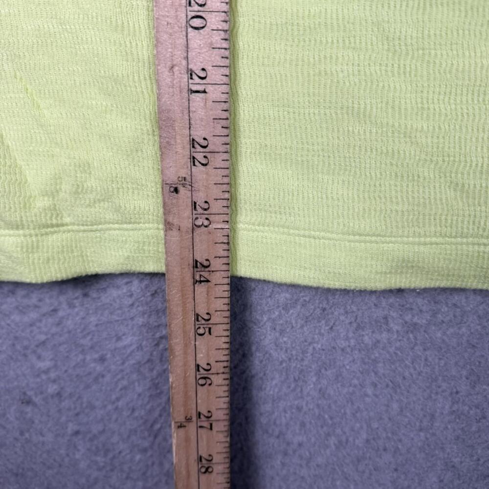 Aerie Henley Long Sleeve Top Neon Yellow Lightweight Waffle Knit Women’s XL NWT - Picture 5 of 7